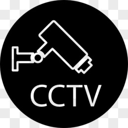 监控摄像机和CCTV标志一圈图标