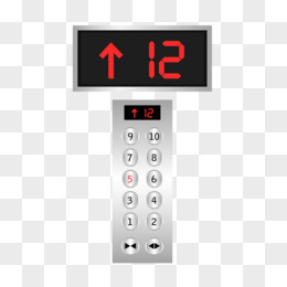 手绘矢量仿真电梯按钮免抠素材
