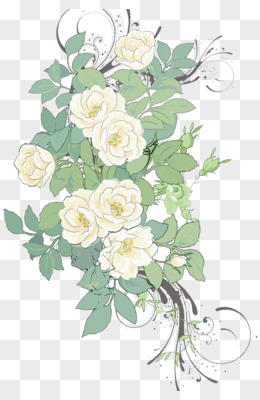 白玫瑰花丛素材背景