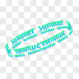 矢量英文summer环形渐变文字