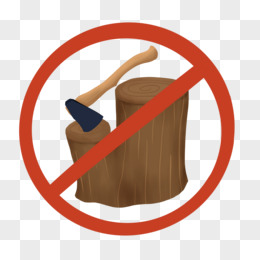禁止砍伐树木图标素材
