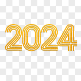 2024金色线条字创意艺术字设计