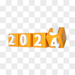 3d橘色2023翻转日历元素
