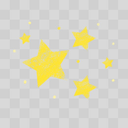蜡笔风格涂鸦星星免抠元素