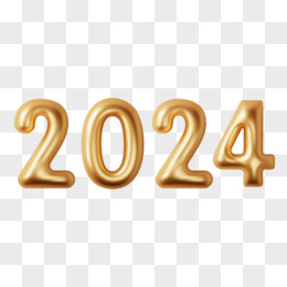 金色新年2024艺术字设计素材