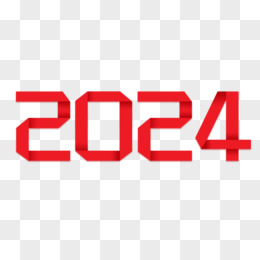 2024红色折纸创意艺术字设计