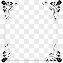 黑白简单皇冠矩形边框元素