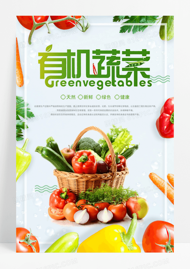 现摘有机蔬菜海报