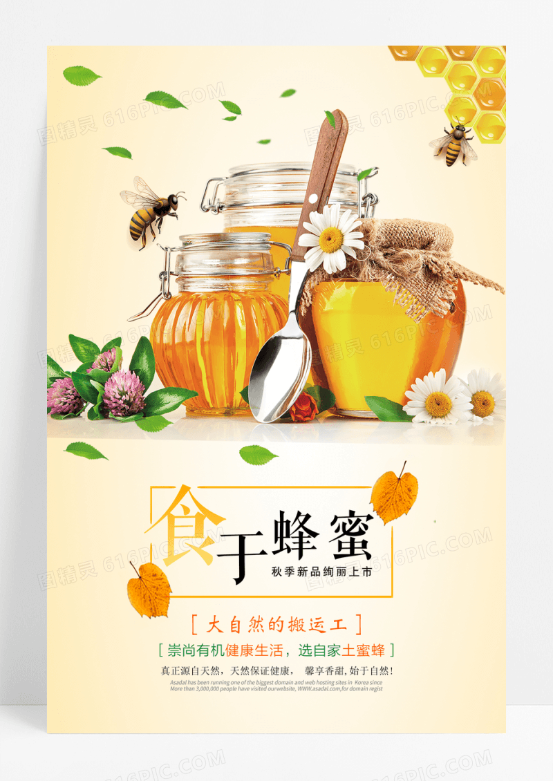 食于蜂蜜促销海报