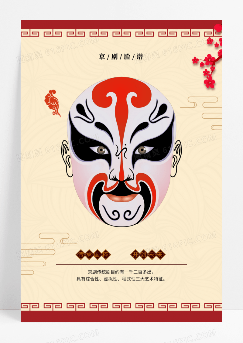 京剧文化系列之脸谱海报
