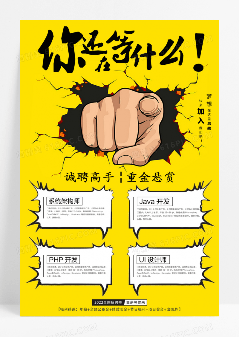 你还在等什么招聘海报