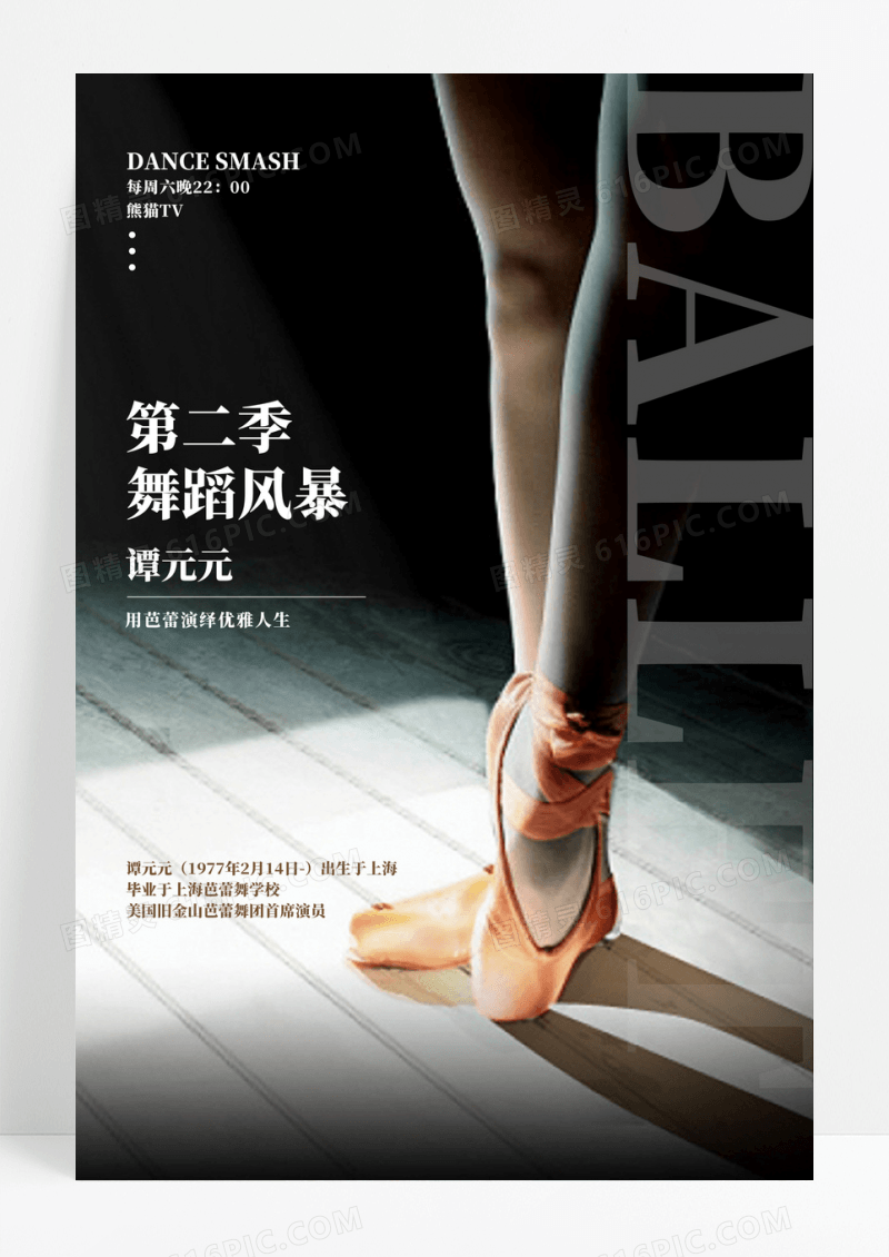 简洁双重曝光舞蹈风暴综艺明星人物应援海报