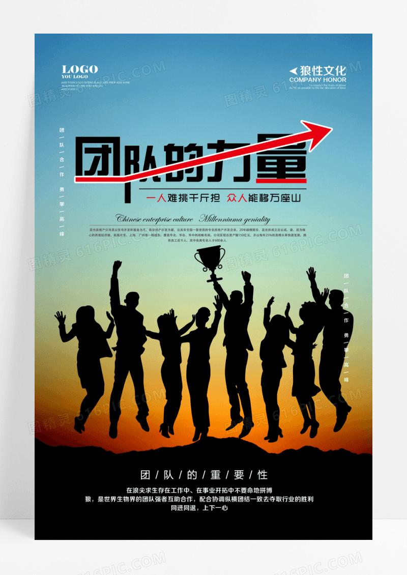 企业文化之卓越团队海报