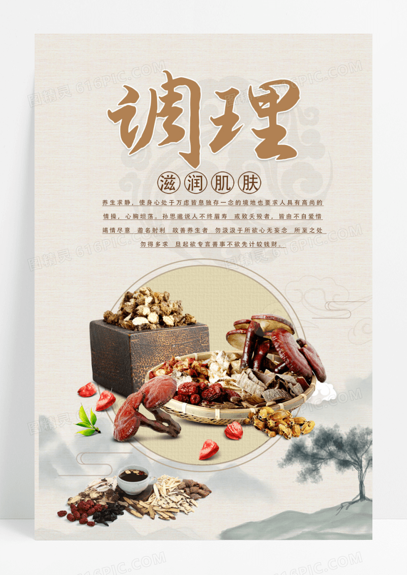 中国风调理养生海报设计