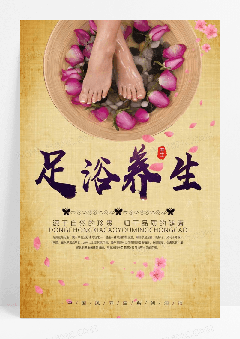  足浴养生宣传海报