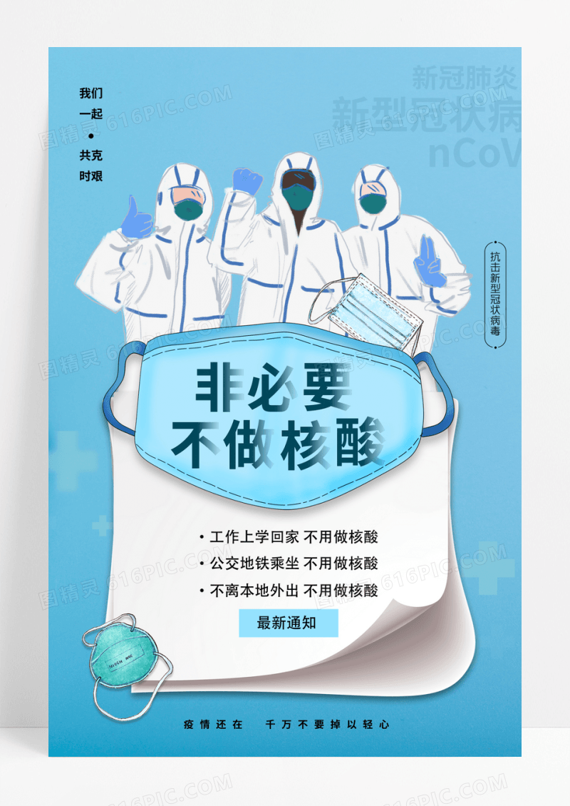 非必要不做核酸文案设计海报