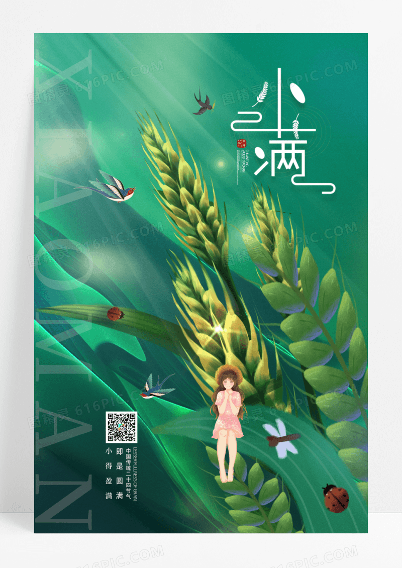 中国风小满宣传海报