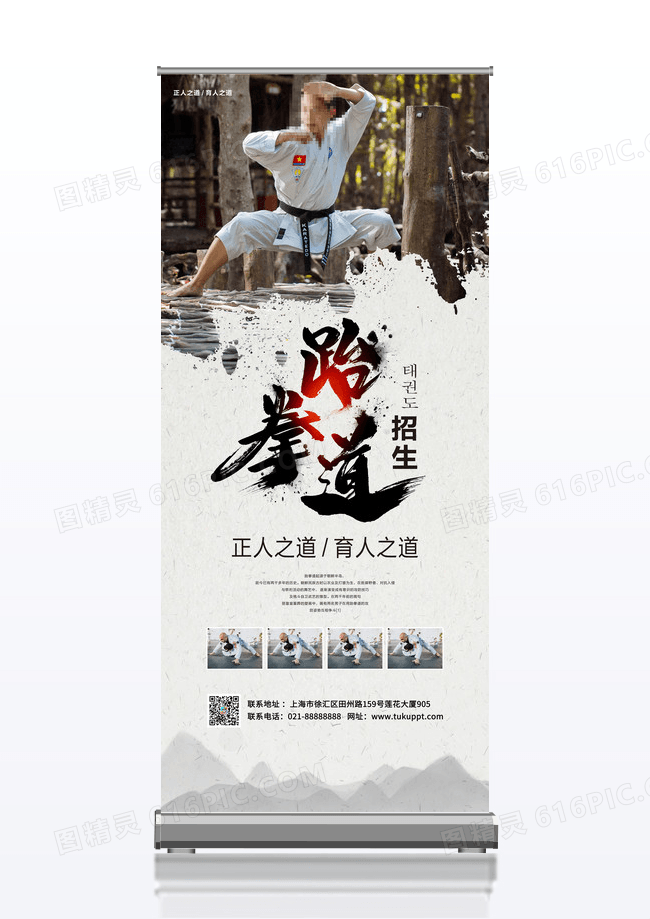 中国体育运动跆拳道馆宣传展架