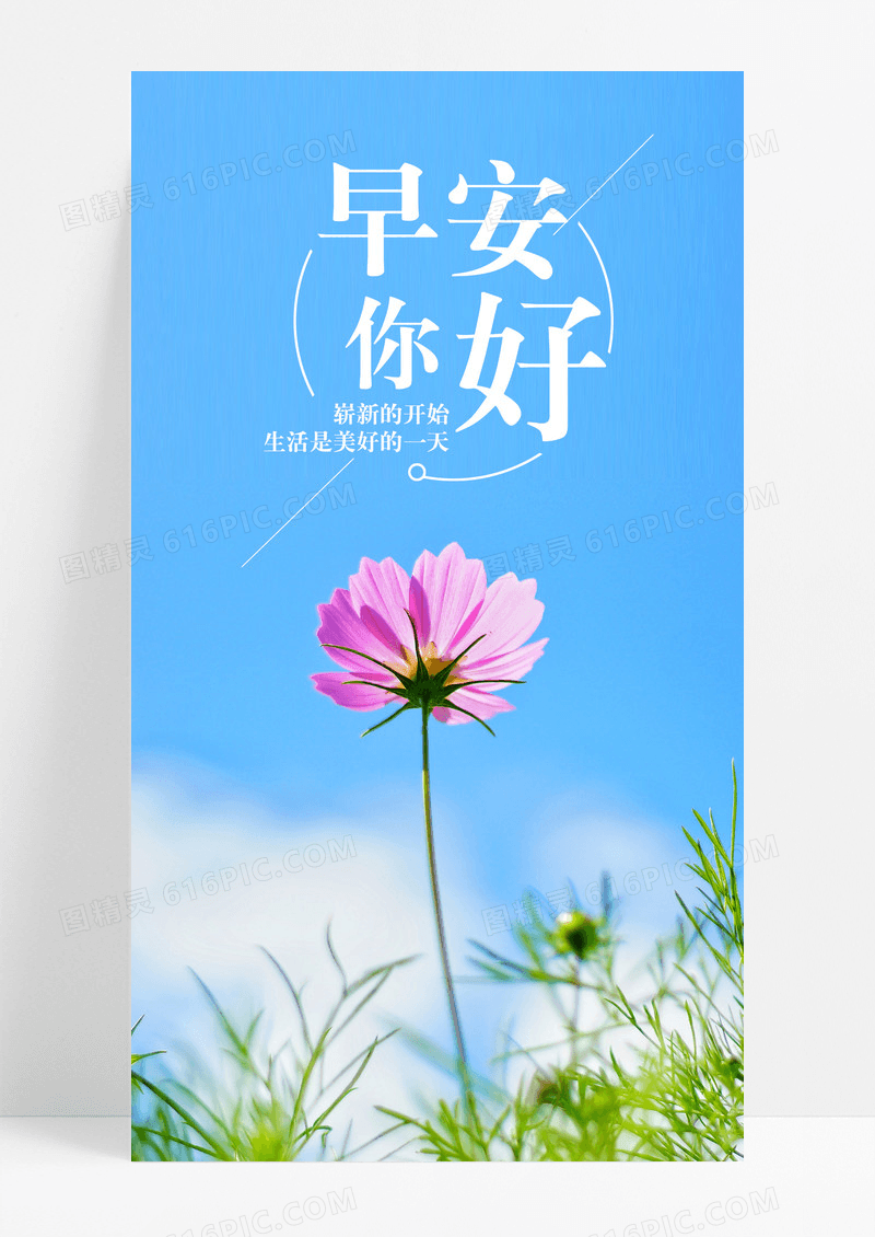 早安你好手机海报配图图片