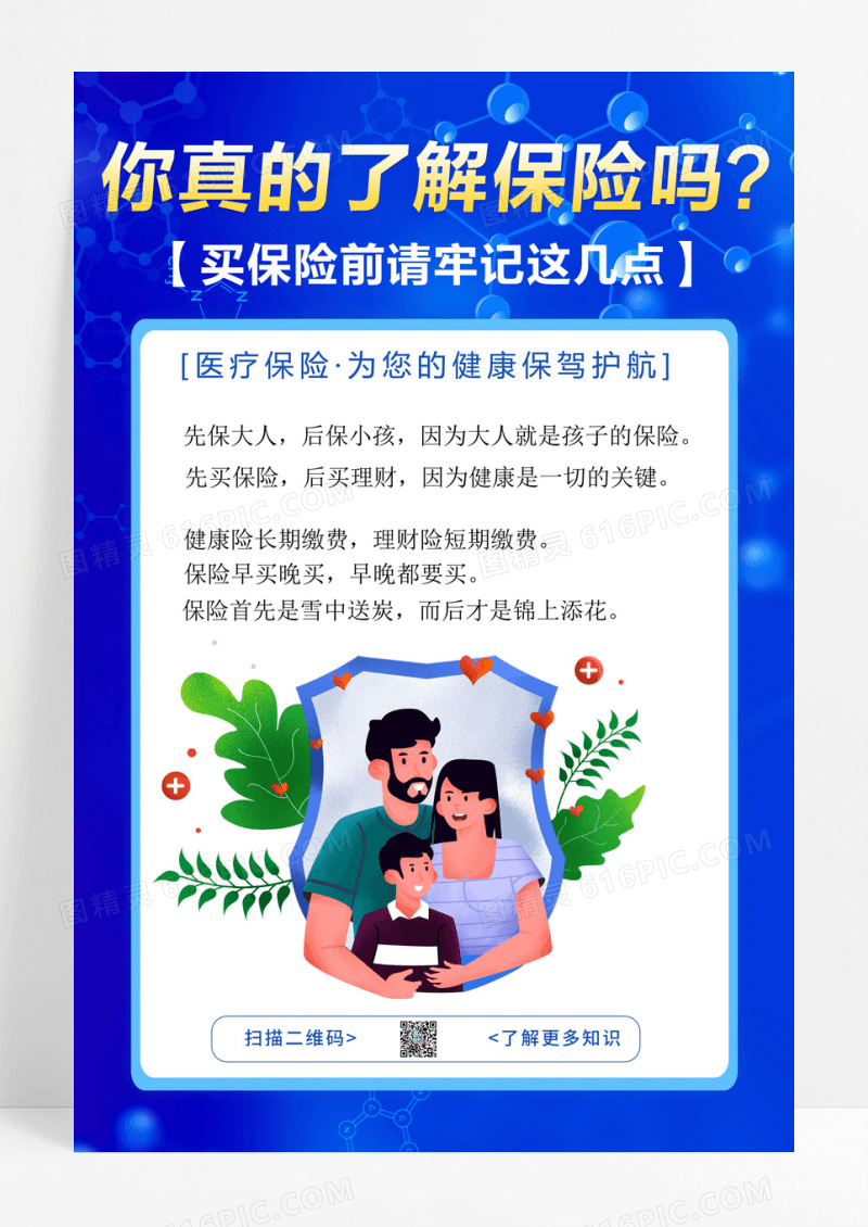 你真的了解保险吗保险知识宣传海报
