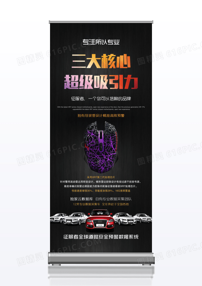 电子狗汽车周边配件宣传x展架