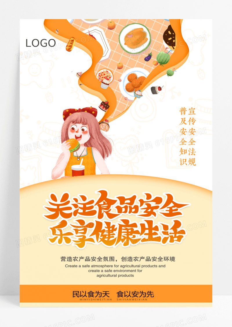 关注食品安全宣传海报