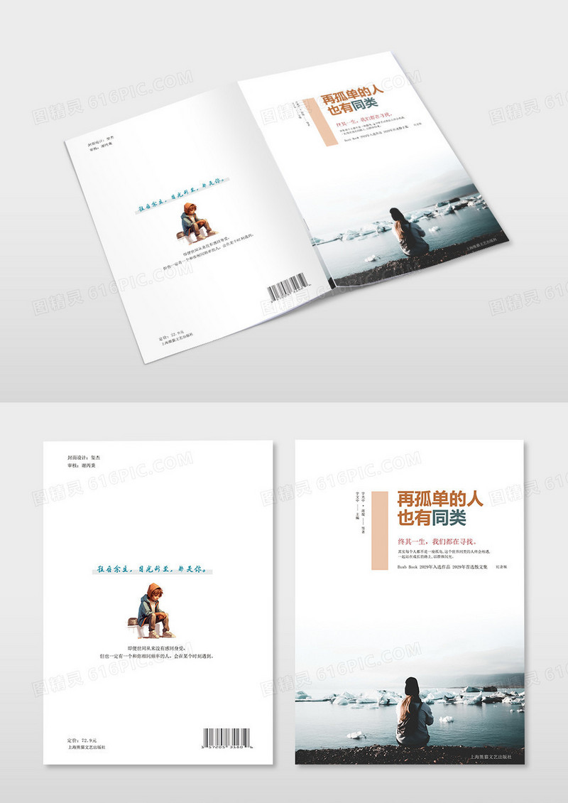 简约孤单书籍画册封面