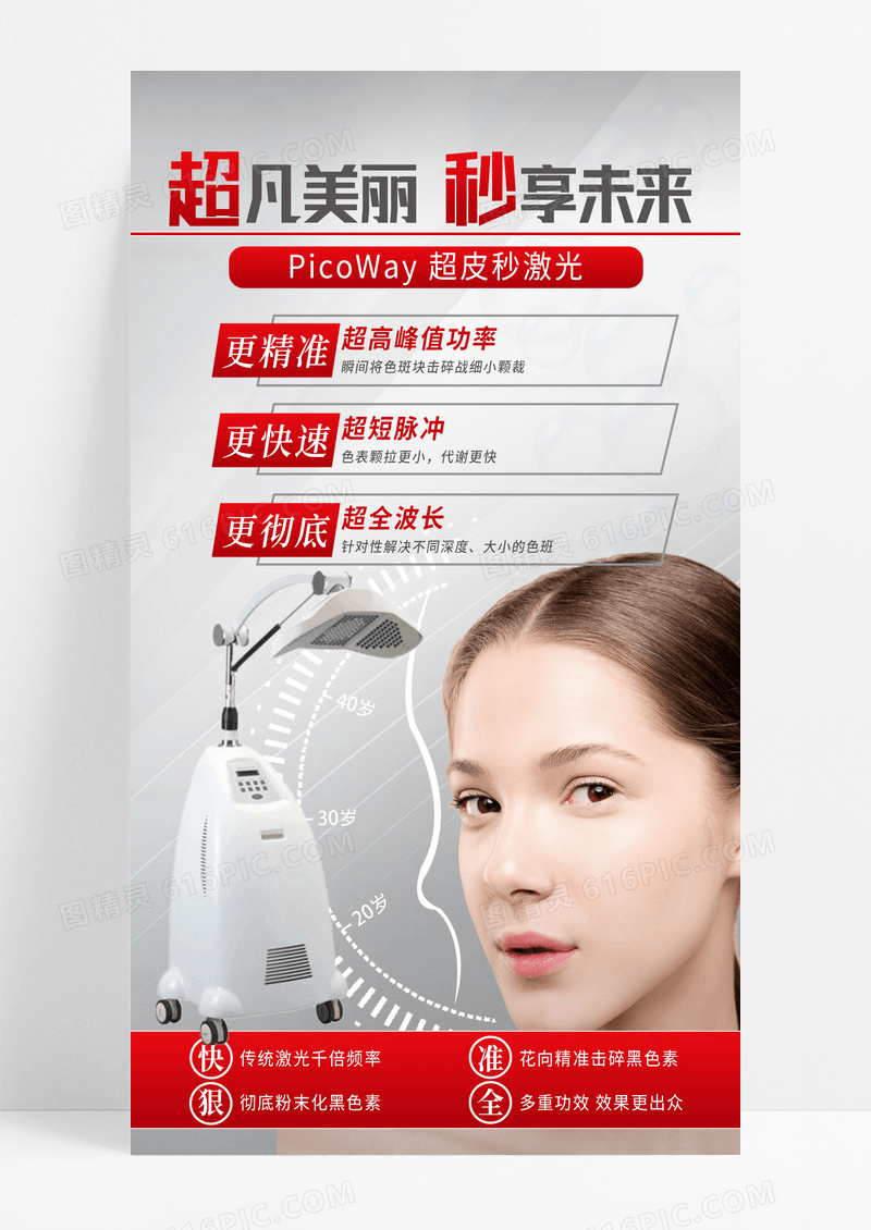 大气简约美容护肤手机海报设计