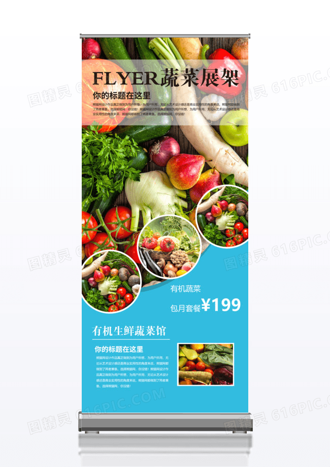 蔬菜创意x展架