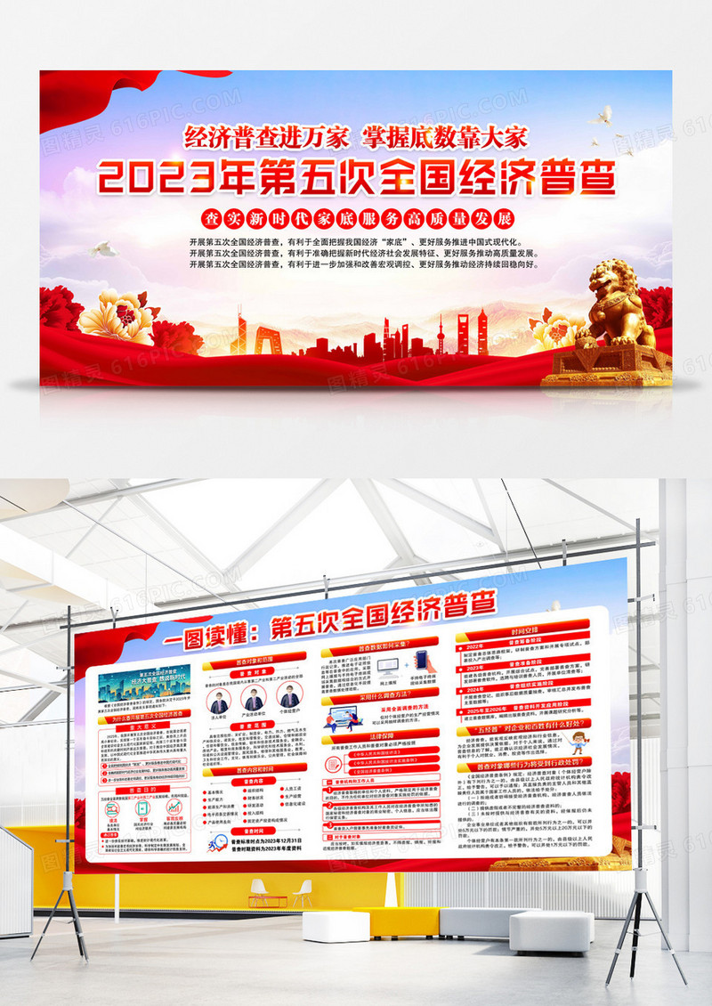 第五次全国经济普查宣传展板