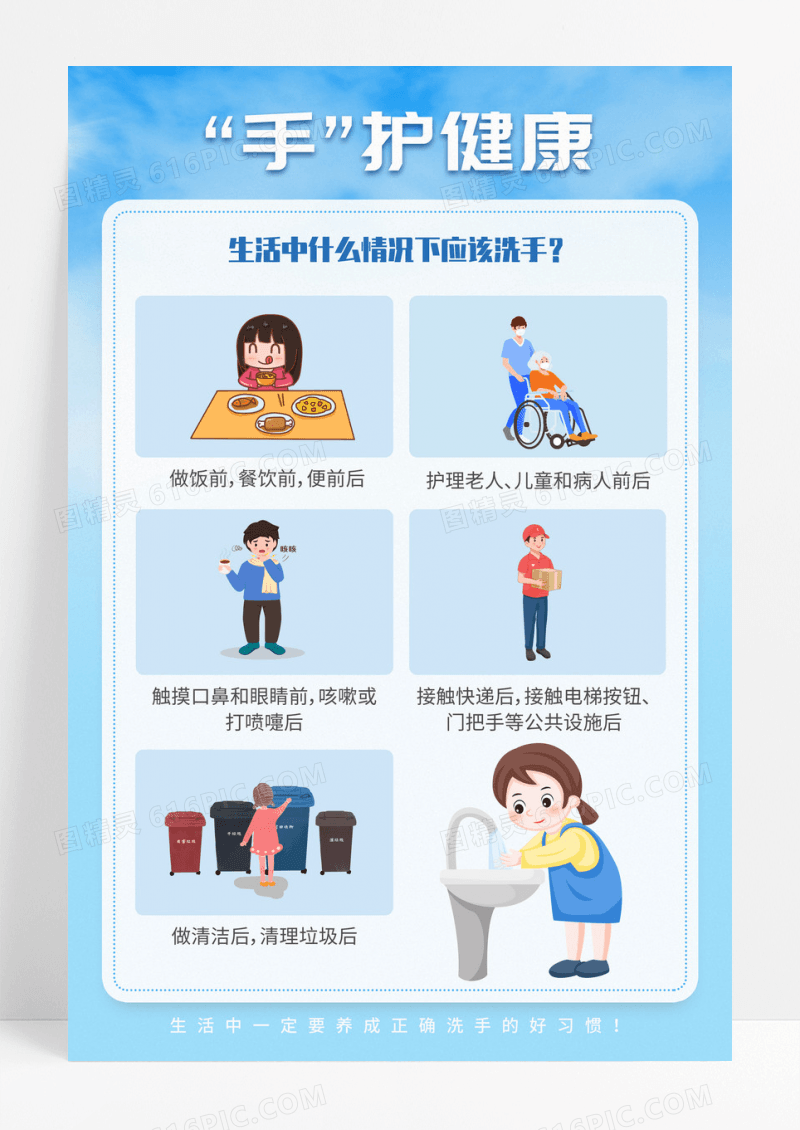 手护健康生活中什么情况下应该洗手知识普及