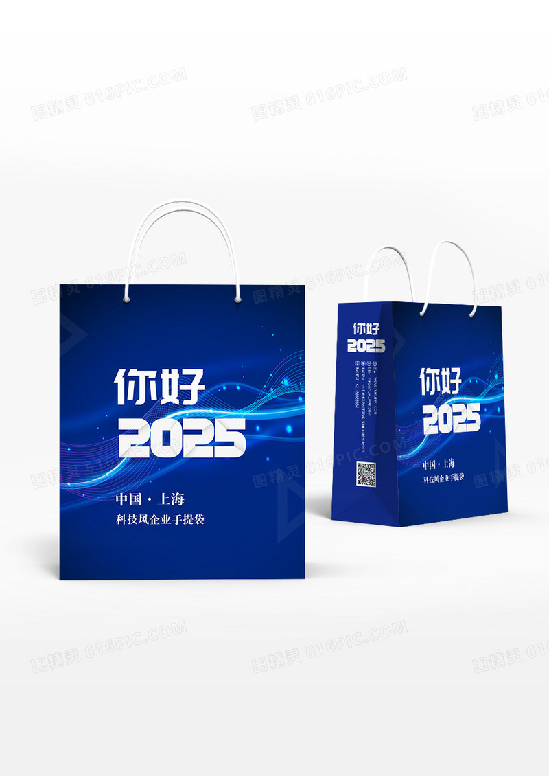科技风风格简约大气你好2025年手提袋设计