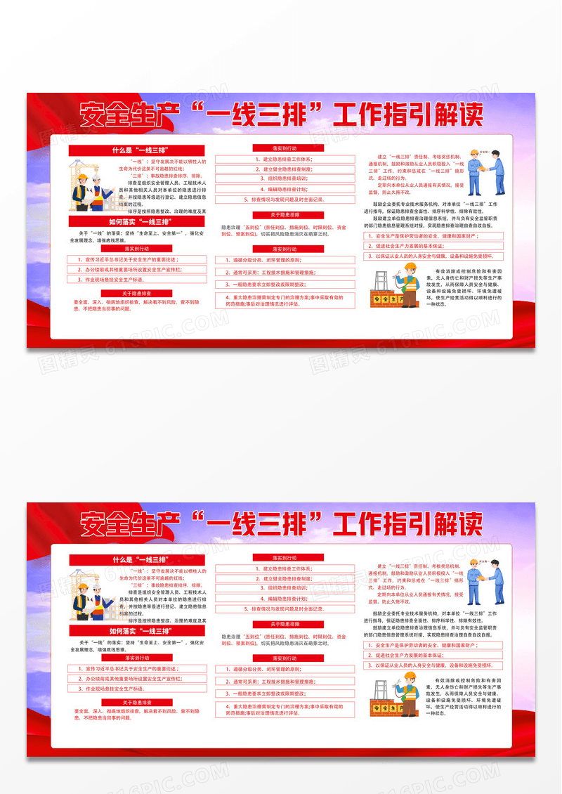 红色安全生产建设宣传展板安全生产宣传栏设计