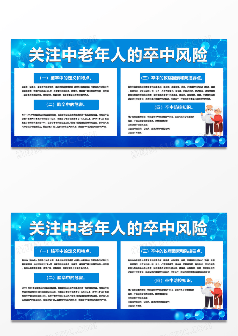 脑卒中的康复与护理脑卒中宣传栏展板