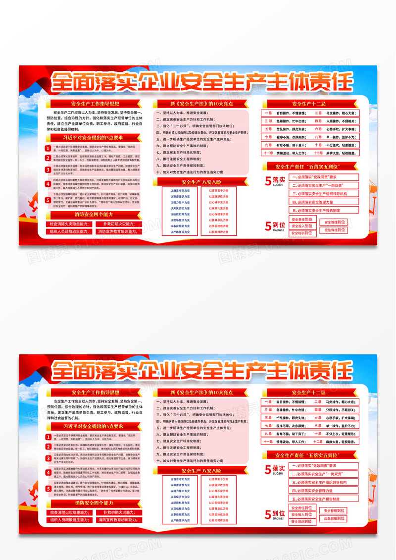 蓝色背景企业安全生产宣传栏设计
