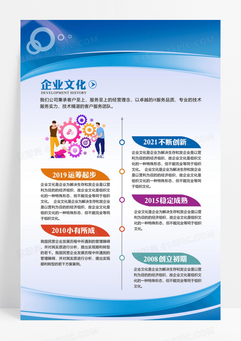简约蓝色商务大气背景企业简介公司简介海报