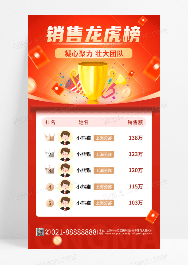 销售海报喜报宣传海报销售海报手机宣传海报龙虎榜素材