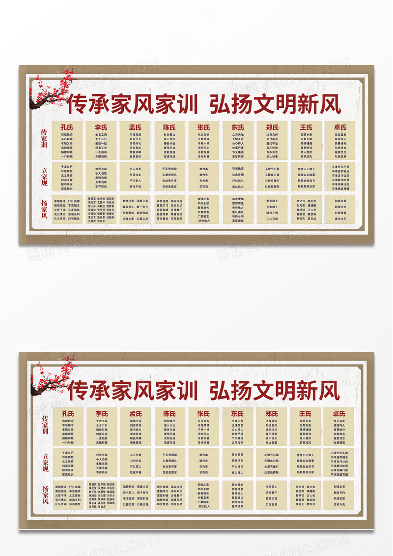 中式传承家风家训弘扬文明新风相关知识宣传