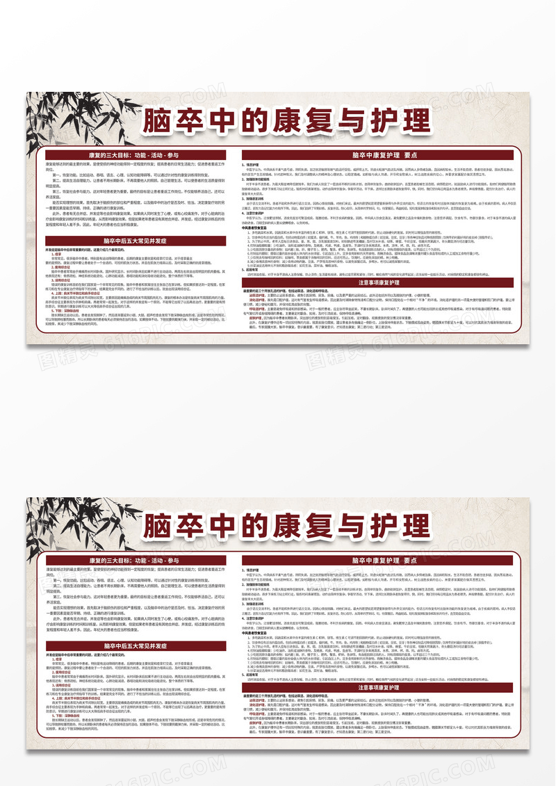 简约风科学预防脑梗塞健康教育宣传栏展板设计