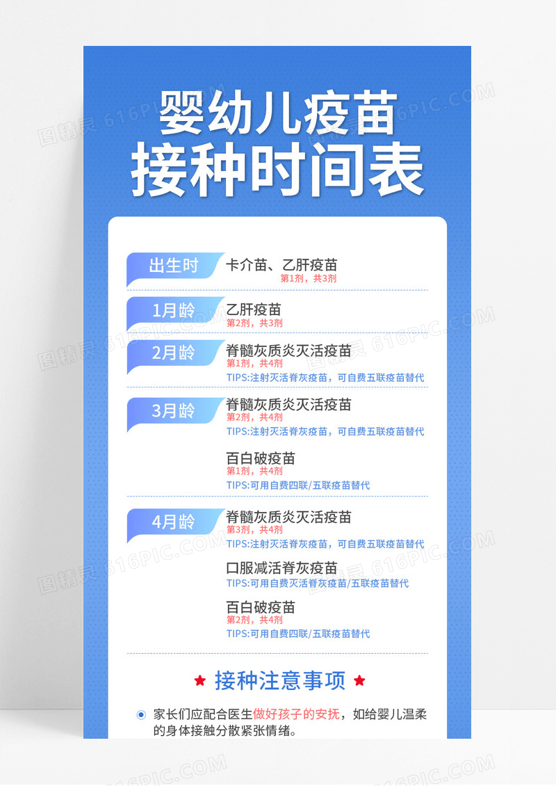 婴幼儿疫苗医疗健康长图