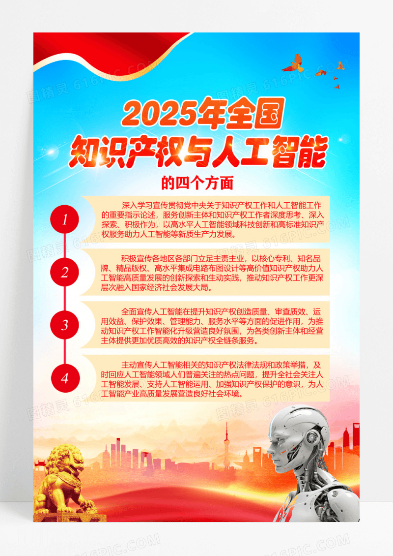 红金党政2025年全国知识产权宣传周活动主题挂画