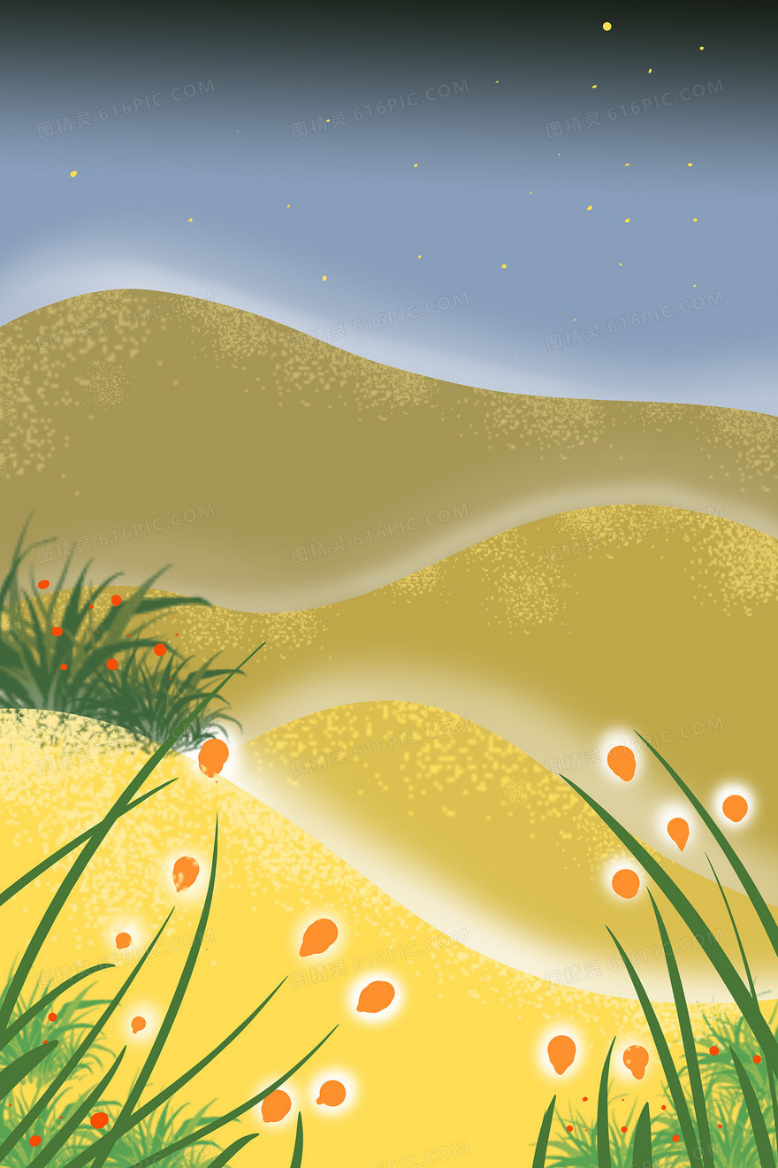 金黄色沙漠简约背景