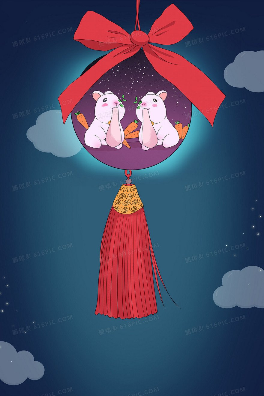 中秋节中国结背景