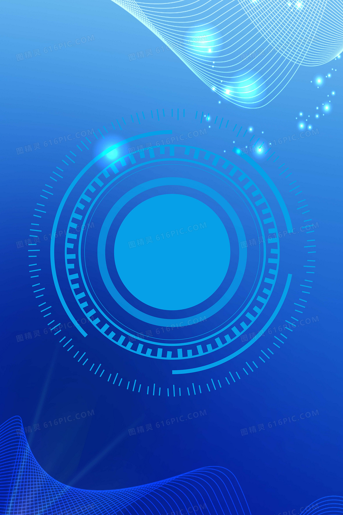 浅蓝色商务科技大气简约背景