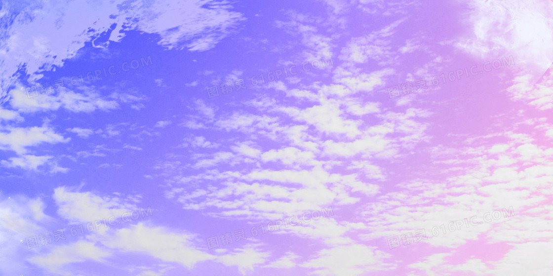 手绘云海天空背景