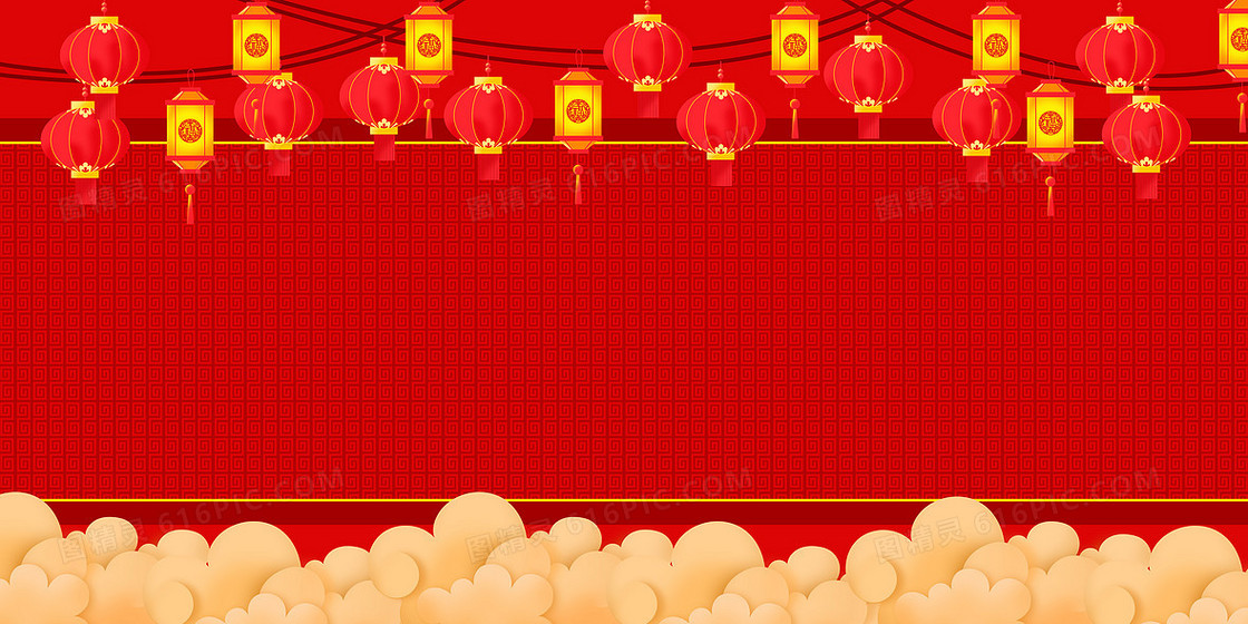 红色喜庆新年背景