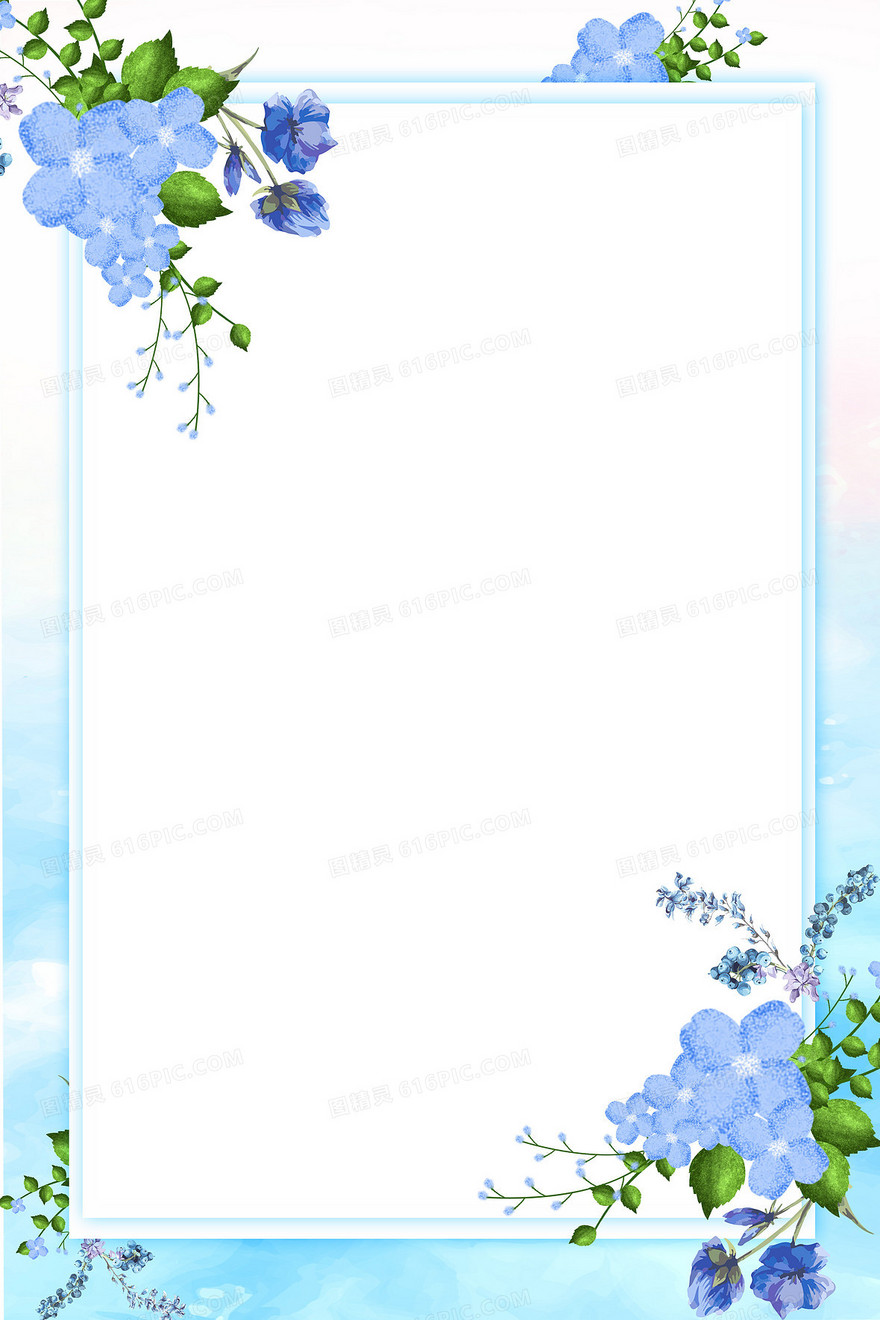 紫色淡雅植物花朵小清新背景