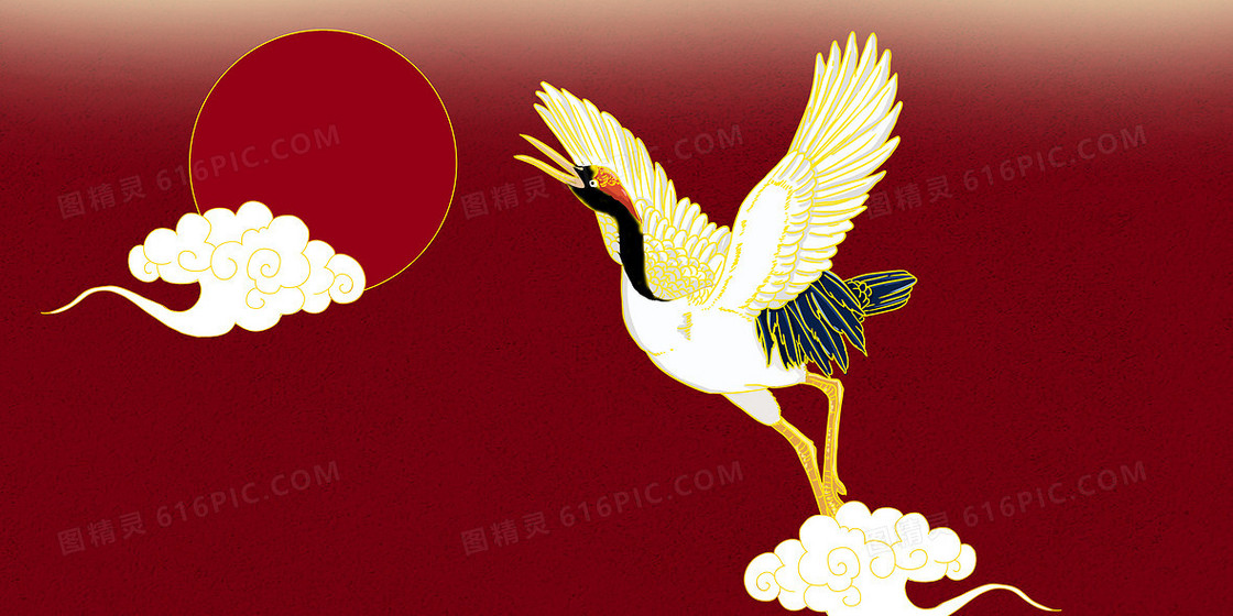 国潮风插画背景