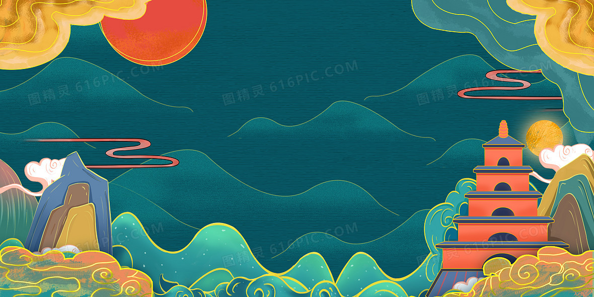 中国风国潮背景