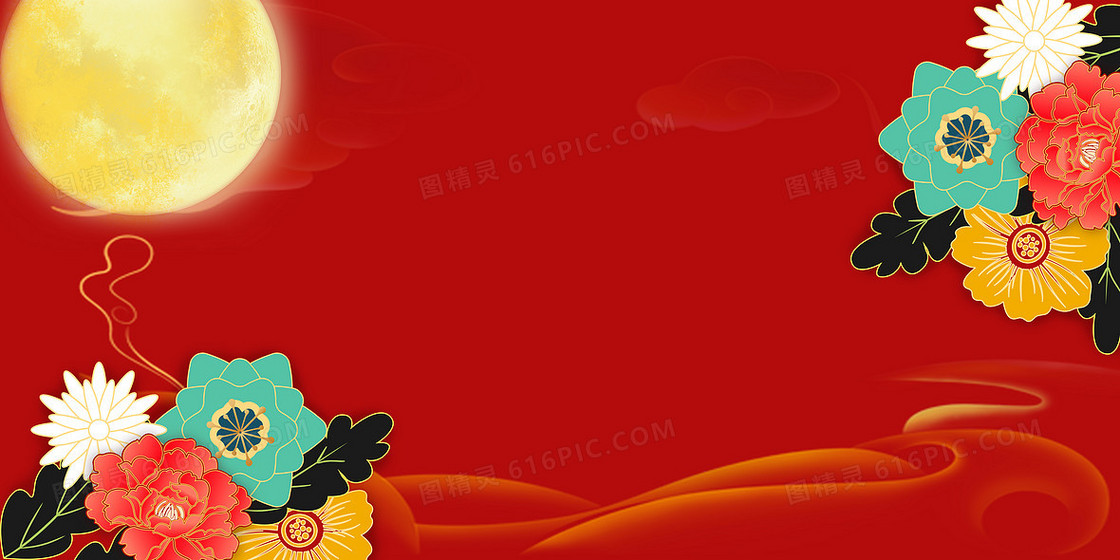 喜庆新年插画手绘背景